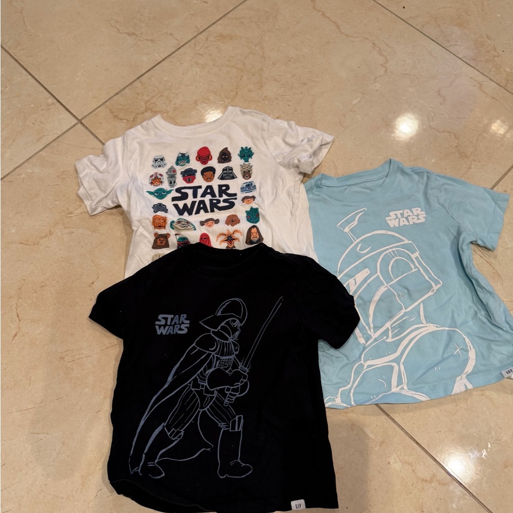 Star Wars Kids T-Shirt Trio - White, Black, and Light Blue